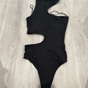 Abercrombie & Fitch Black Ribbed Top